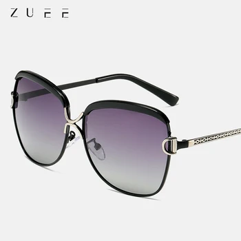 

ZUEE Polarized Sunglasses Women Gradient Lens Round Sun glasses Square Luxury Brand Oversize Eyewear Outdoor driving glasses