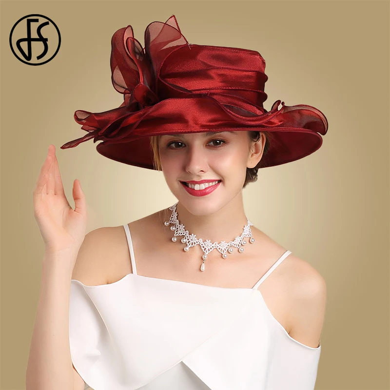 Женская винтажная шляпка от солнца FS розовая Шляпка из органзы с широкими полями