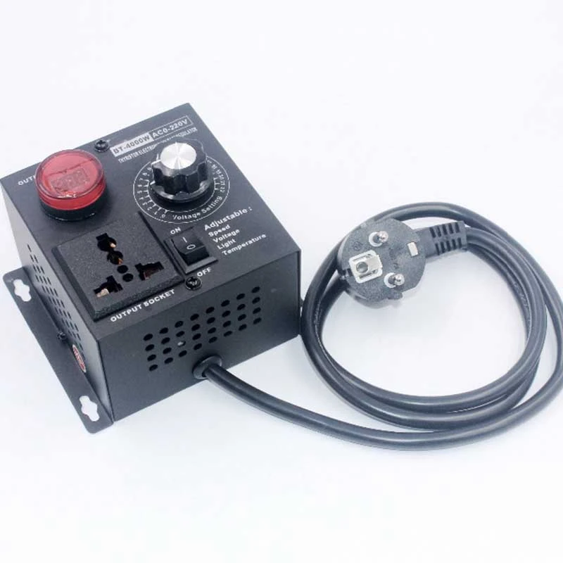 Ac220V 4000 Вт Scr Электронный регулятор напряжения регулятор температуры двигателя регулятор скорости вентилятора диммер Электрический