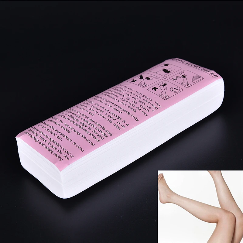 

80pcs Hair Removal Depilatory Nonwoven Epilator Wax Strip Paper Roll Waxing,