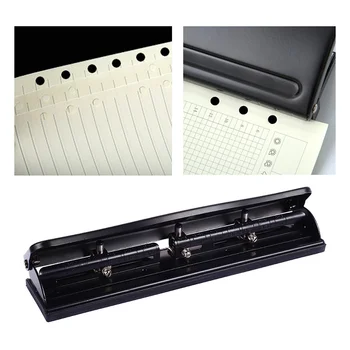 

Paper Puncher Premium Portable 7 Sheet Metal Stationery Binding Supplies Holes Punch Button Broke School Filing