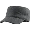 Grand chapeau plat en laine pour homme, casquette militaire en velours, grande taille, 56-60cm 60-65cm, hiver ► Photo 1/6