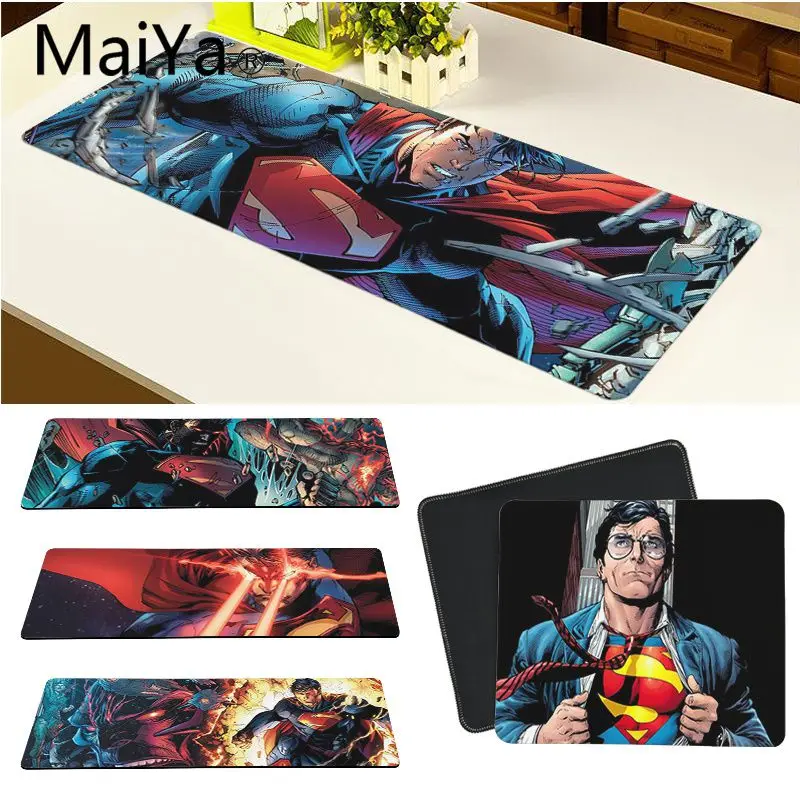 Maiya Высокое качество DC супергерой Супермен натуральный резиновый игровой коврик для мыши Настольный коврик большой коврик для мыши клавиатуры коврик