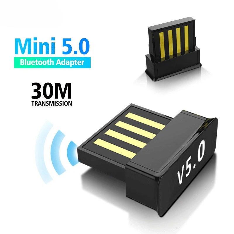 Adaptadores USB Bluetooth BT 5,0 inalámbrico USB adaptador de computadora de Audio transmisor receptor Dongles auriculares para Laptop BLE Mini remitente