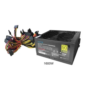 

1600W Power Supply For 6 GPU Eth Rig Ethereum Coin Mining Miner Machine with Low Noise Cooling Fan