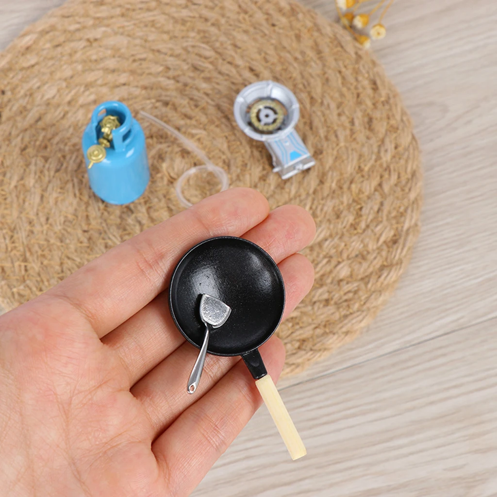 1/12 Dollhouse Miniature Kitchen Gas Stove Tank Utensils Tools Cookware Set 1/12 Dollhouse Miniature Kitchen Gas Stove Tank Utensils Tools Cookware Set