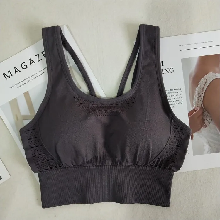 Coffee bra bra B 16 видов стилей для женщин бесшовный спортивный топ Беговая одежда для йоги бюстгальтер со съемными подушечками спортивный бюстгальтер энергия фитнес топы Спортивная одежда - Цвет: Coffee bra bra B