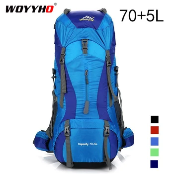 

70L/75L Large Outdoor Bag Backpack Camping Hiking Climbing Backpacks Rucksack Men Waterproof Nylon Sport Travel Bag Women