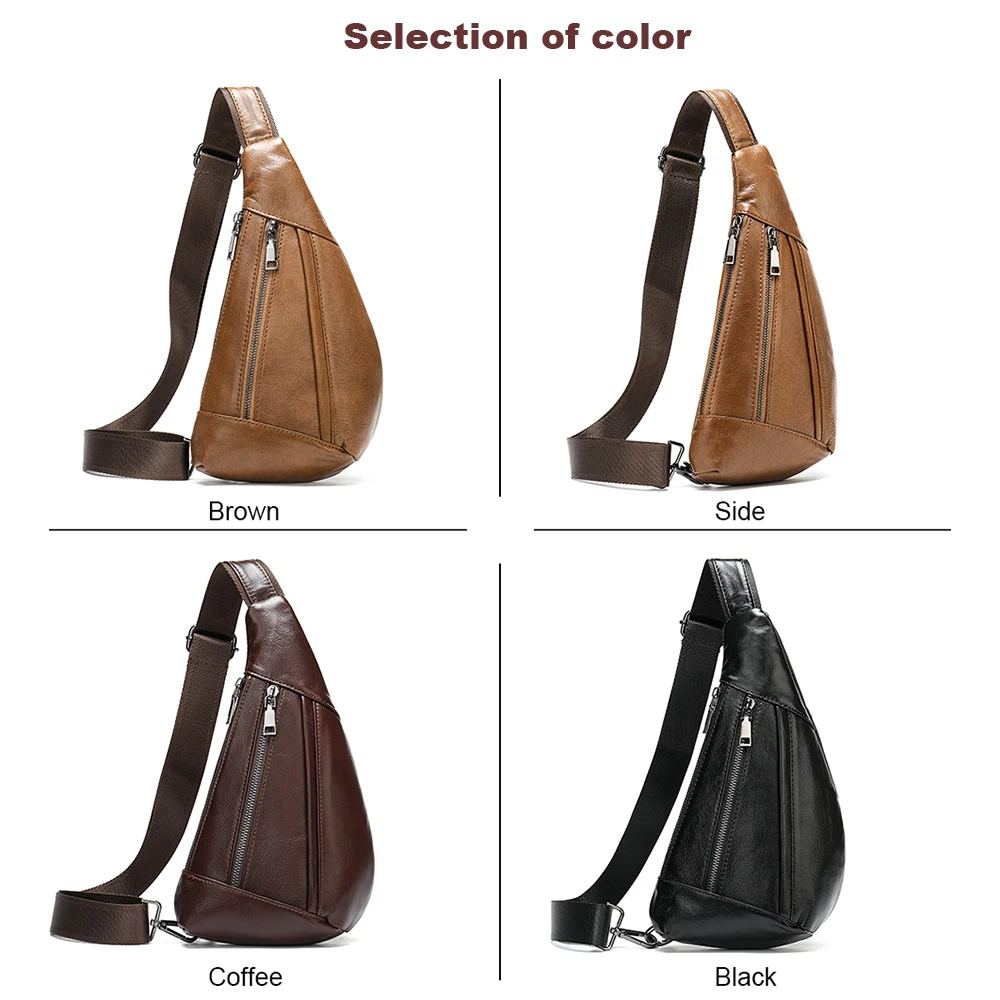 MVA Original Crossbody Bag für Herren, Umhängetasche aus Leder, kleine Brusttasche 7025_voghion.com