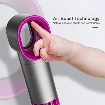 

Mini fan Ventilator handheld Bladeless Fan Air Cooler USB Rechargeable With LED Ligth Display Portable Cooler Fan For Outdoor