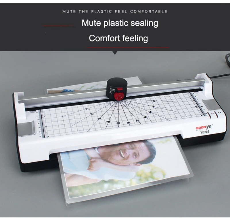 A3 Photo Paper Hot and Cold Thermal Laminator Machine Quick Warm-up Fast Laminating Speed with EU Plug Multifunctional functions