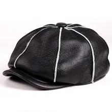 Мужская шапка в европейском стиле; сезон осень-зима; теплая меховая Ушная защита; берет; Кожаная Шапка; Рабочая Шапка; мужская шапка