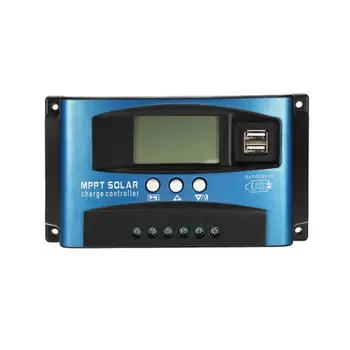 

Solar MPPT 100A 60A 50A 40A 30A Charge Controller Dual USB LCD Display 12V 24V Solar Cell Panel Charger Controller Regulators
