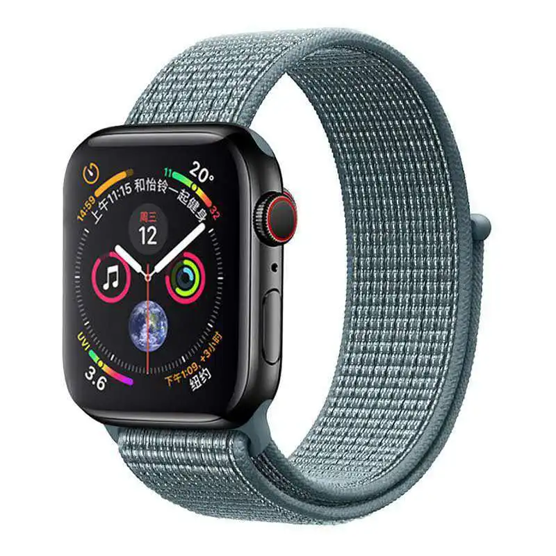 Ремешок для наручных часов для Apple Watch, версии APPLE Watch1/2/3/4-ткацкая лента из нейлоновой обратной связи спортивный ремешок для наручных часов