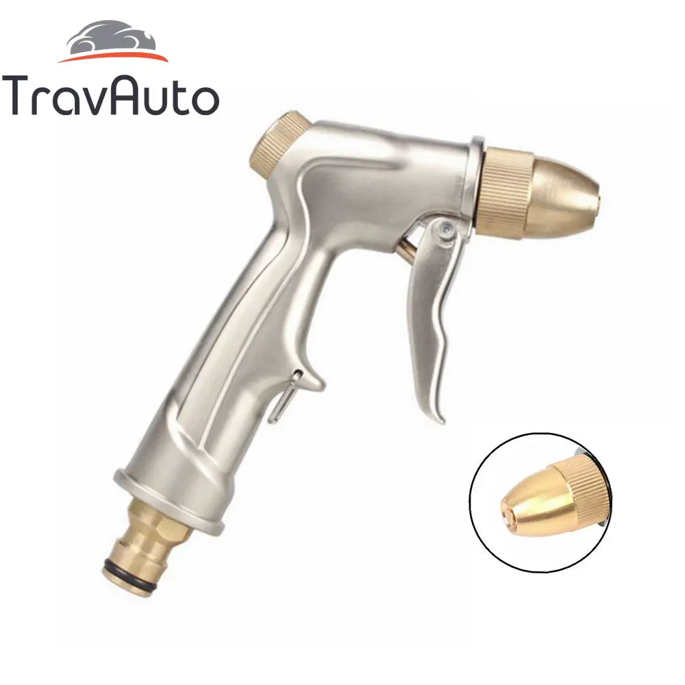 High Pressure Car Wash Water Gun Head Portable Water Spray Gun Brass