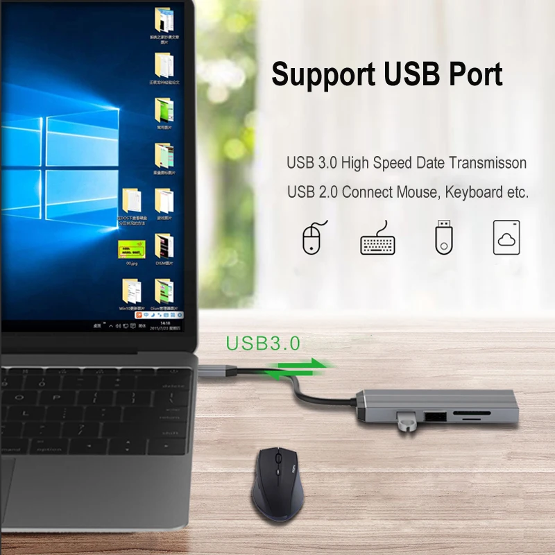 USB концентратор C концентратор для Мульти USB 3,0 HDMI адаптер док-станция для MacBook Pro Аксессуары USB-C Тип C 3,1 сплиттер 3 порта USB C концентратор