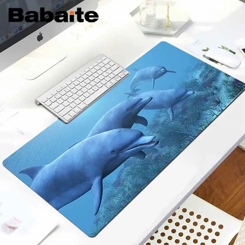 LockEdge 30x80cm Babaite винтажный классный милый Дельфин DIY дизайн игровой с узором коврик для мыши ноутбук игровой коврик для мыши Коврик для мыши игровой коврик для мыши - Цвет: LockEdge 30x80cm