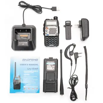 

BAOFENG UV-5XP 7.4v 3000mAh 8W Dual-band Walkie Talkie Radio Earphone Black