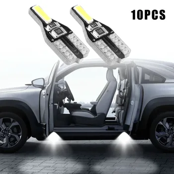 

LEEPEE 10pcs/pack White Door Light 6000-7000K T10 W5W Car Led 168 194 7020 12V Auto Led Interior Light Trunk Lamp Xenon