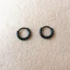 Black Plated Super Small 6mm Hoop Earrings 316 L Stainless Steel No Easy Fade Allergy Free 3