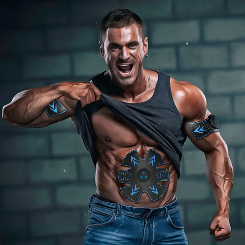 Abdominal Muscle Stimulator Machine Wireless Smart Fitness Weight Lose Tens Device Muscle Exercise Strong Body Fat Burn Tool USB