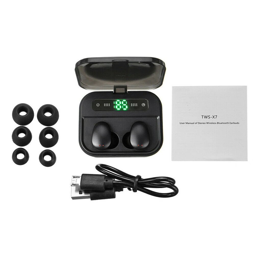 Bluetooth V5.0 беспроводные наушники мини сенсорный наушник X7 TWS Bluetooth беспроводной наушник Hifi гарнитура для смартфонов