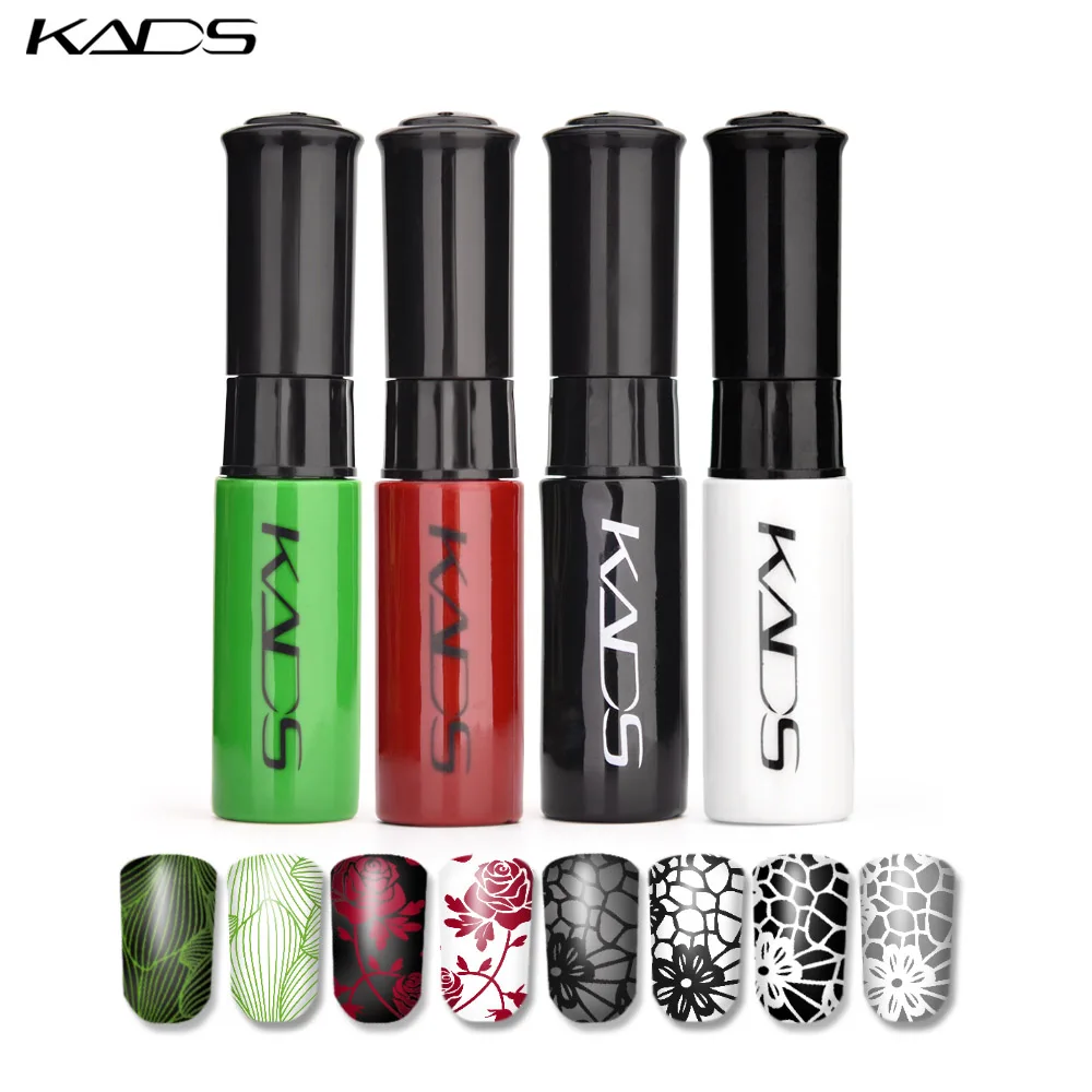 4 шт./компл. Набор лаков для ногтей стемпинг покрытие дизайна лак печати стемпинга