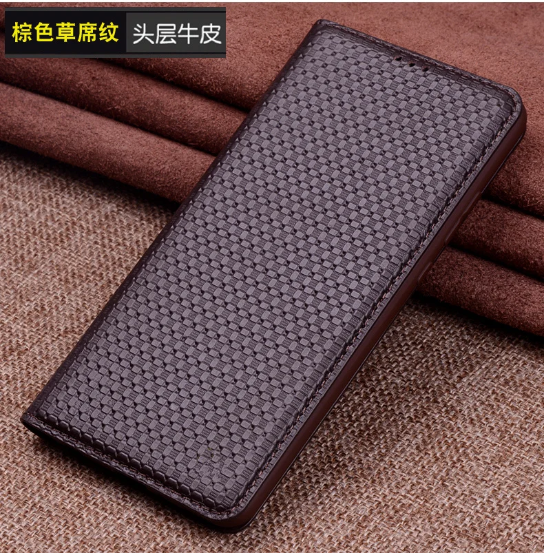 Business Retro vintage crazy horse genuine leather cover phone cases for Samsung Galaxy A50/Samsung Galaxy A40 phone bag capa - Цвет: Coffee 4