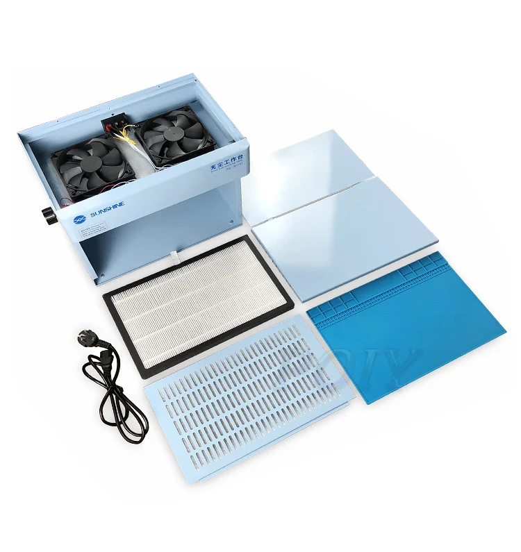 SS-917C Dust Free Working Room Anti Dust Working Bench Adjustable Wind Cleaning Room For Phone Refurbish Repair Workbench