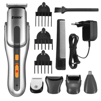

European Plug Electric Hair Clipper Rechargeable Hair Clipper Shaving Head Shaving Nose Trimming 8 in 1