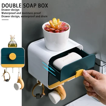 

Drawer Organizer Plastic Storage Box Large Capacity Wall Mounted Double Layer