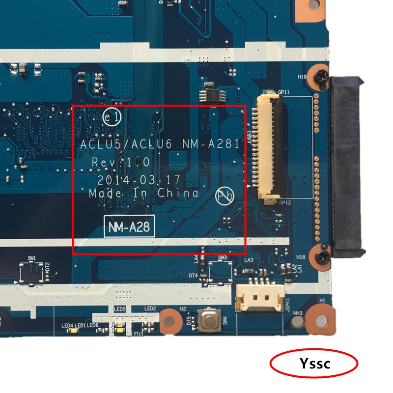 Быстрая доставка фирменная новинка 5B20F77237 NM A281 материнская плата для ноутбука Lenovo