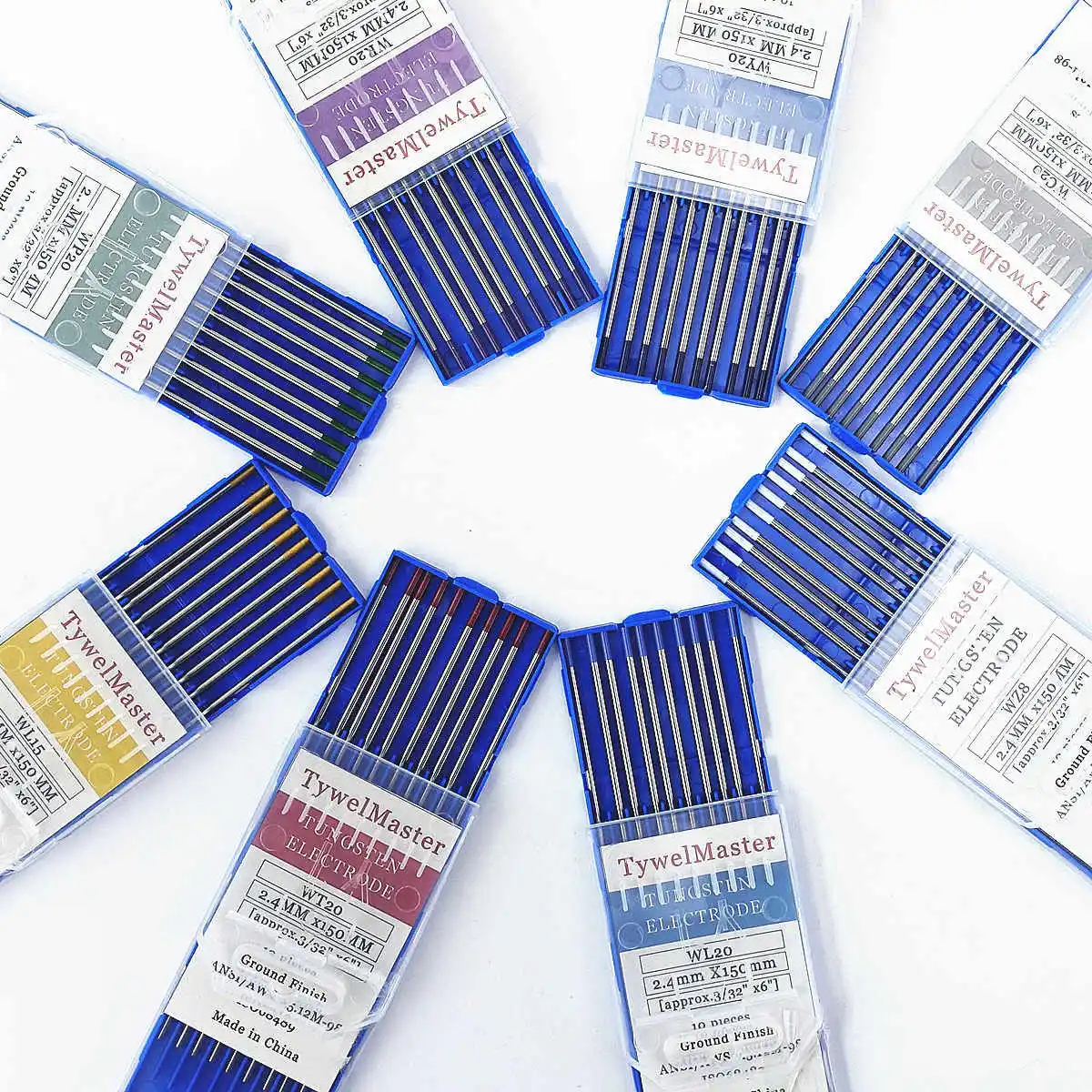 Électrodes de soudage professionnelles en tungstène, 1.0 1.6 2.0 2.4 3.0 3.2 4.0mm WT20 WC20 WL20 WL15 WZ8 WP WY20 WR20 tiges de Tig