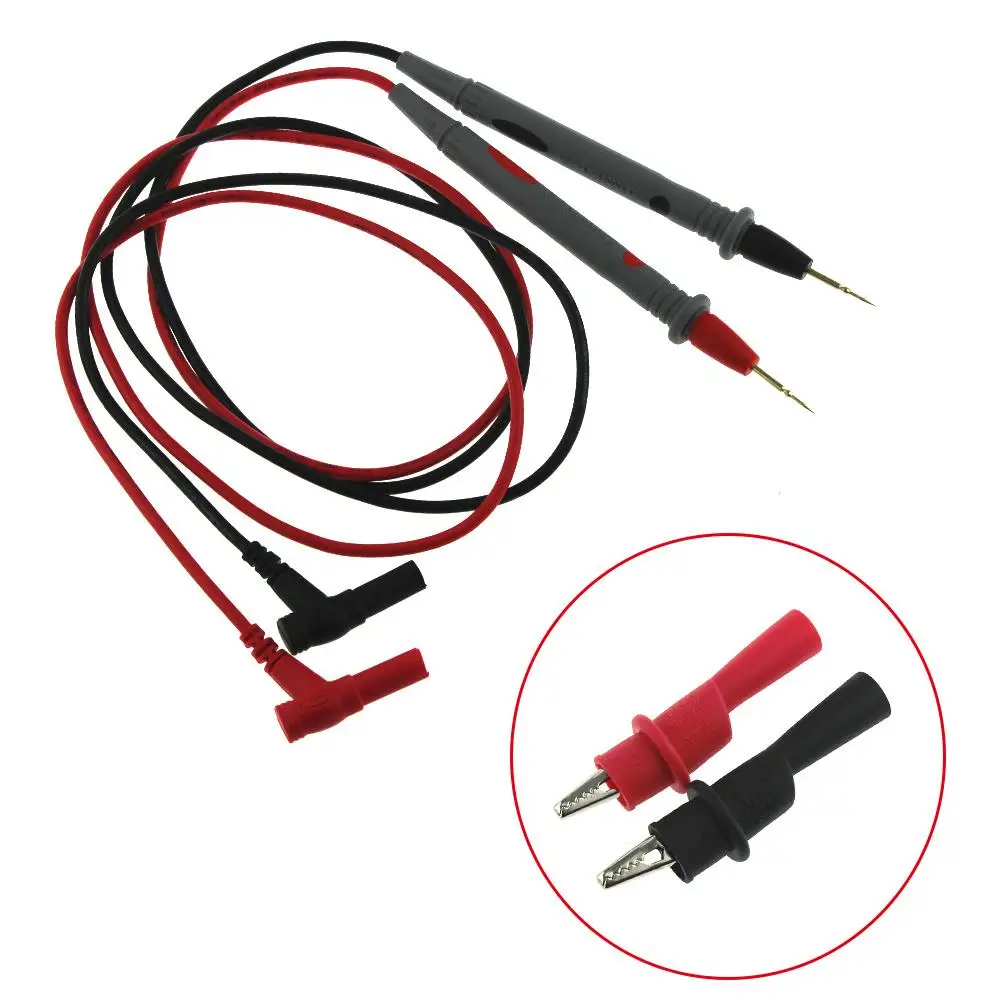 

Multimeter Tip 20A 1000V Test Needle Tester Ammeter Lead Probe Cable Digital Multimeter Tip Alligator Clip SMD SMT IC Voltmeter