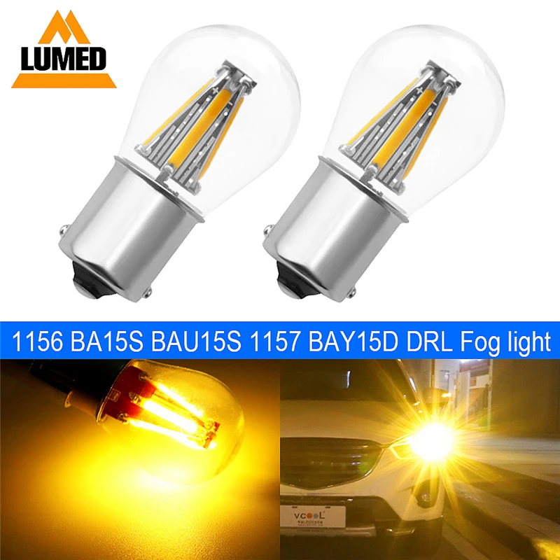 100x1156 P21W BA15S 1157 BAY15D BAU15S светодиодный COB филаментный чип автомобильные тормозные огни автомобильная лампа заднего хода парковочная лампа