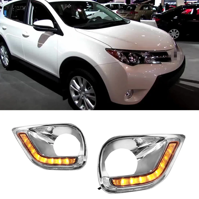 1 Pair Daytime Running Light For Toyota RAV4 2013 2014 2015 2016