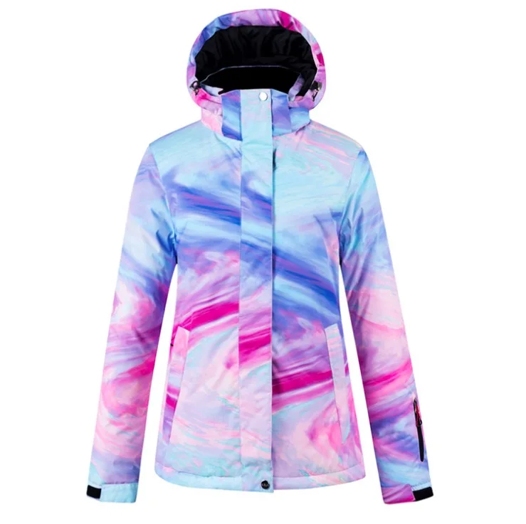 Лыжная куртка для женщин, куртки для сноуборда, зимние водонепроницаемые ветрозащитные зимние пальто, женские Дешевые Костюмы для горных лыж - Цвет: Синий