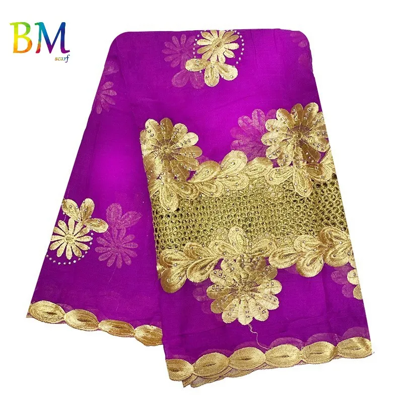 

Latest African Women Scarf 100% Cotton Embroidery Scarf Muslim splice Hijab Scarf for Muslim Women BX16