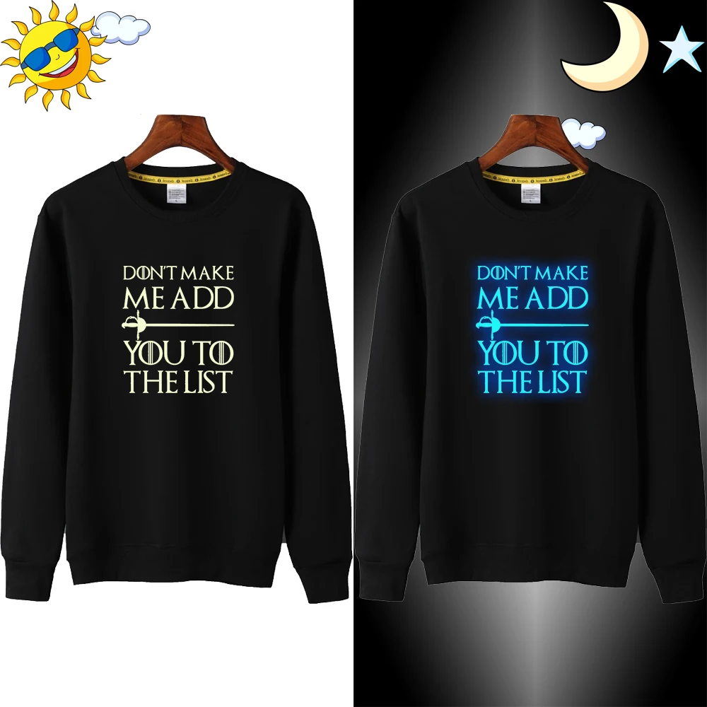 

LYTLM Don't Make Me Add You To The List Sweatshirt Girl Arya Stark Infant Clothing Girl Teenager Girls Sweatshirt Boys Hoodies