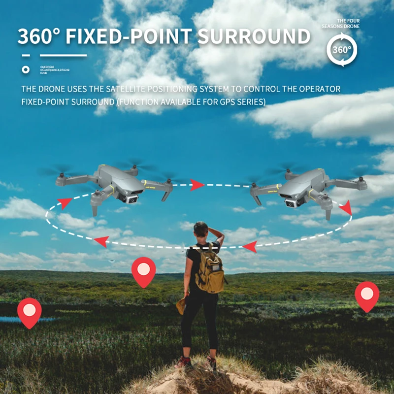 Глобальный Дрон GPS RC 4K HD камера Квадрокоптер WIFI FPV вертолет 6K Дроны с камерой 4k VS E58