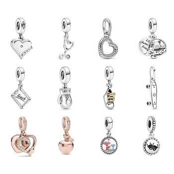 

Fall 2020 New Fashion Skateboard Snake Chain Pattern Heart-shaped Small Beaded O-shaped Female 1:1 Charm Jewelry Pendant