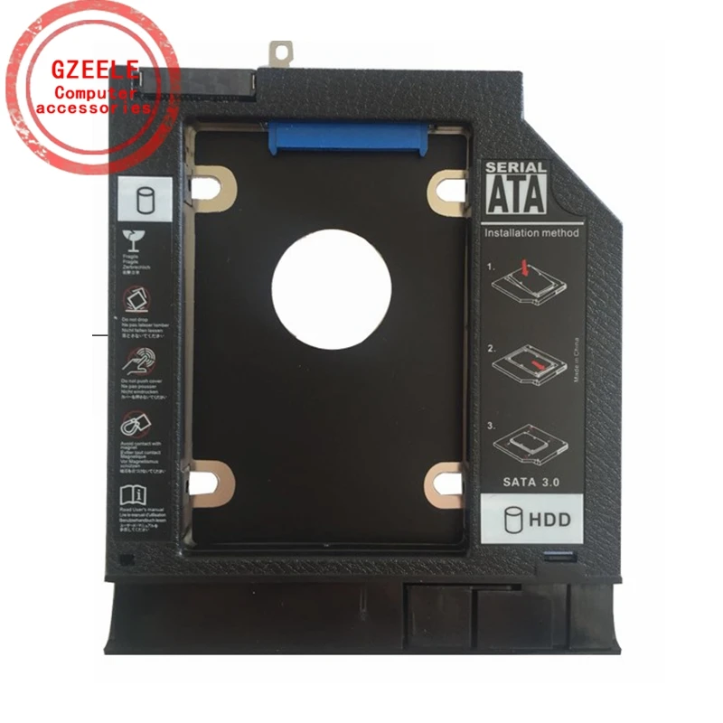 Bezel Front Cover Faceplate + Bracket 2nd SATA 3.0 2.5&quot Hard Drive HDD SSD Optical Caddy for Lenovo IdeaPad 310 510 XiaoXin |