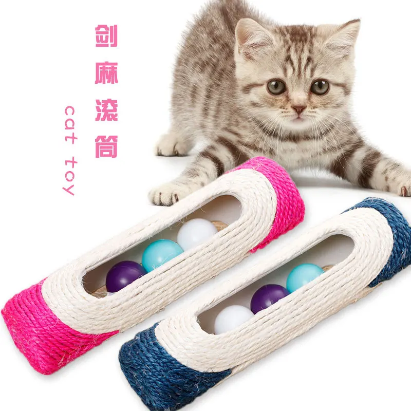

Pet Toy Long Sisal Roller Cat Cat Toy Three xiang qiu Cat Teaser Toy Cat Teasing Ball Cat Toy