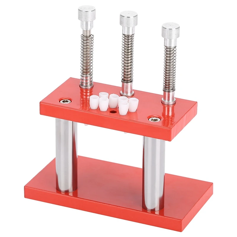 Cabeças de Imprensa Presser com Tampas Reparo para Relojoeiro Relógio Ajuste Conjunto Montagem Pulso Ferramenta 3 Mão Mod. 179341