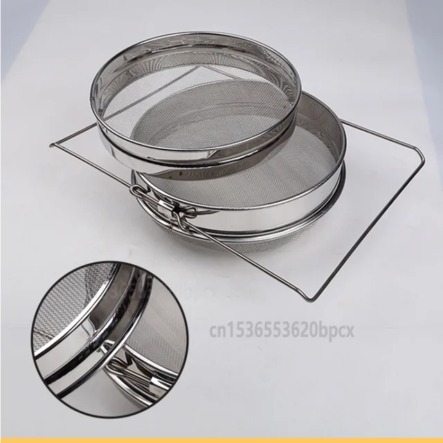 304 Rozsdamentes Acél Kettősrétegű Mézes Szűrő Ultra-Finom Háló Képernyő Salak Elválasztás Szennyeződés Eltávolító Méhészeti Szerszámok - Image 3