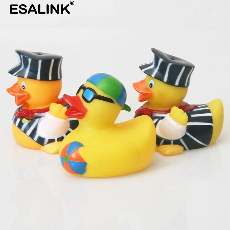 ESALINK 3 шт 9 см мужские в черном прохладном резиновом утке Duckie Baby Shower водные игрушки