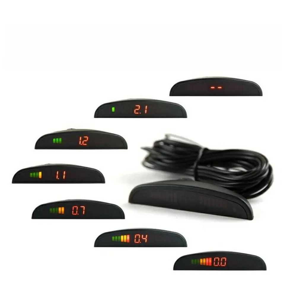 12V автомобильный парковочный радар заднего хода Универсальный 4 зонд реверсивный радар маленький полумесяц зуммер Сенсор 12V автомобиль Сенсор