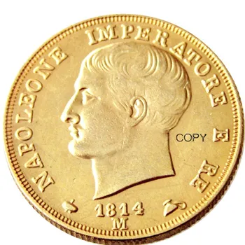 

ITALIAN STATES, KINGDOM OF NAPOLEON, Napoleon I, 20 Lire, 1809-1814-M 6PCS Gold Plated Copy Coin