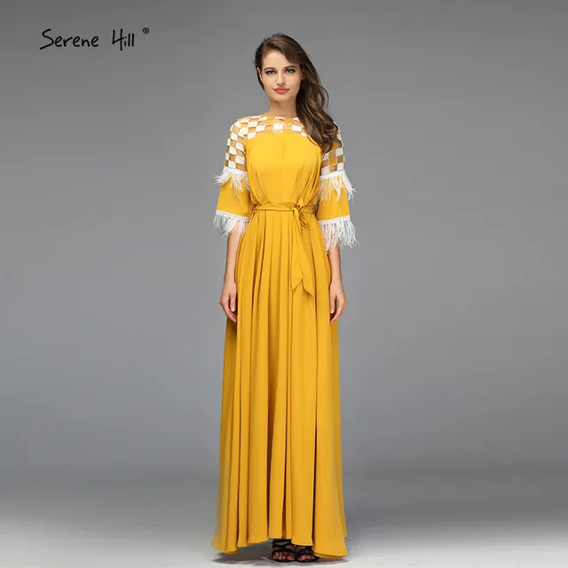 yellow simple gown