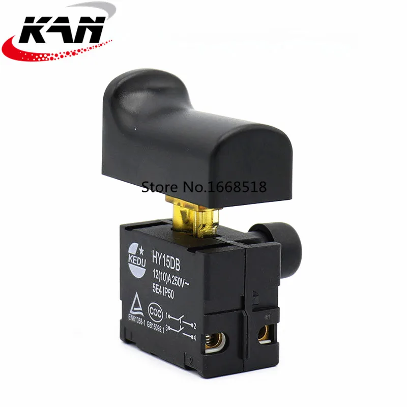 2 шт. KEDU HY15DB 250 в 12(10) триггер переключатель электрический инструмент переключатели функция блокировки для всех видов ручных электрических инструментов